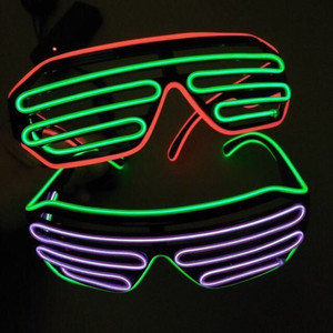 Customized Party Favors Shutter Wire Neon Rave Glasses <b>Wireless</b> <b>Light</b> up LED Party Glasses Flashing Sunglasses - Product Image 4