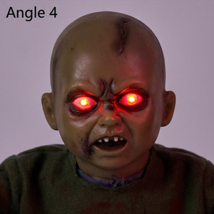Décoration d'extérieur pour maison hantée d'Halloween : Bébé fantôme rampant en plastique, animatronique, effrayant et mobile - Product Image 4