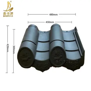 Malaysia popular Imitation clay tile style roofing new material Chinses temple style roof tiles