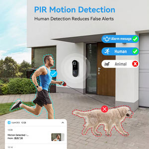 Caméra sonnette vidéo WiFi 1080P Carillon alimenté par batterie 38 sonneries IP65 Étanche SD Stockage 2.4G Cloud Réglage du volume Porte - Product Image 3