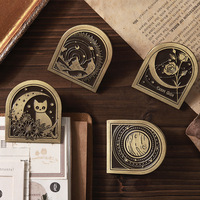 RetroStationery Notebook Clip en métal Signet en métal Star Night Love Song Series Elegant Hand tent Material Decorative Memo Klip