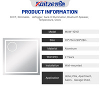 Specchio da Bagno Intelligente Personalizzabile a Parete, Touch Screen, 3CCT, IP44 Impermeabile, in Alluminio, 2 Anni di Garanzia