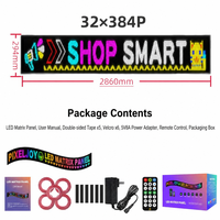 Grand écran LED flexible commercial, étanche IP65, panneau d'affichage défilant RGB pour la publicité en vitrine de magasin, bar ou commerce