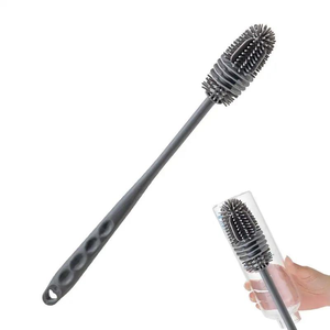 Silicone Milk <b>Bottle</b> <b>Brush</b> Cup Scrubber Glass Cleaner Kitchen Cleaning Tool Long Handle Drink <b>Bottle</b> Glass Cup Cleaning <b>Brush</b> - Product Image 1