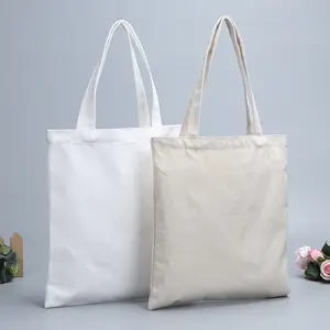 Wholesale Natural Canvas Cotton Custom Printed Tote Bag Blank Tote Bag Custom Logo Customize Size Shopping Bag