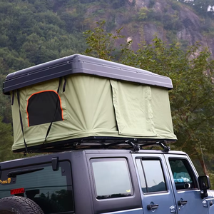Car Roof Tent, Flat-top Aluminum Alloy Hard-top Camping Vehicle Luxury Car Tent with Stairs, Roof Folding Tent - Product Image 3