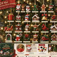 Nouveau Calendrier de l'Avent de Noël 2026 de 24 Jours, Mini Briques, Jouet de Compte à Rebours, Coffret Cadeau de Collection pour Garçons et Filles de 5 à 7 Ans