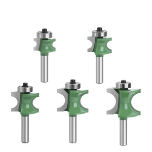 Herramientas de carpintería HOZLY, rodamiento de vástago de 8mm, cortadores semicirculares, fresa de bolas, enrutador de broca de palo de madera, grabado OEM, 10 Uds. - Product Image 1