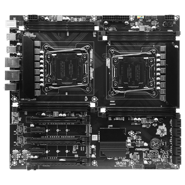 Dual CPU X99 Motherboard Intel LGA 2011-3 E-ATX Server Mainboard Supports E5 V3 DDR3 RECC M.2 NVME NGFF USB3.0 SATA 64 GB