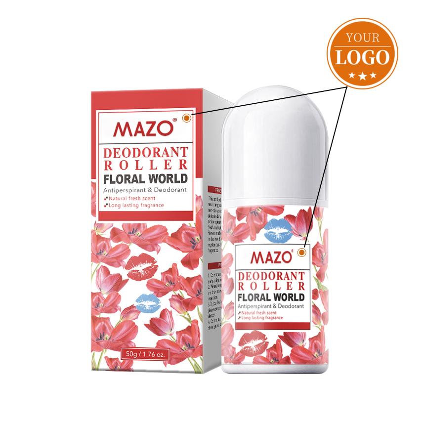 OEM/ODM Цветочный мир унисекс Дезодорант антиперспирант роликовое удаление запаха тела для долговечного аромата и держит подмышки сухими