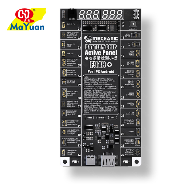 Mechanic Mobile Repairing Tools F918+ Battery Activation Board for iPhone Android Phone