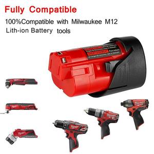 Batería de Litio Cilíndrica de Alta Capacidad de 12V y 3 Celdas para Herramientas Eléctricas <span class=keywords><strong>Milwaukee</strong></span>, Certificada por CE - Product Image 2