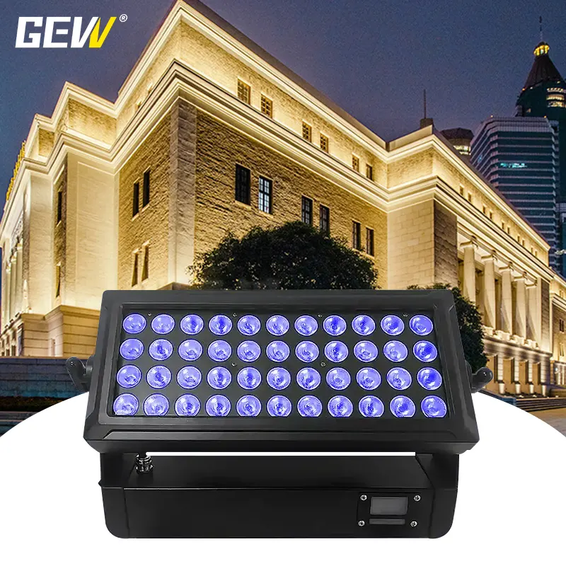 GEVV Hotel Gebäude Wasch effekt Outdoor City Farbe 44*10w Voll farbe RGB Flutlichter Blinder Blinder LED Wand wäsche Cyclo rama