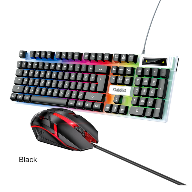KAKUSIGA New Arrival Fashion Colorful Keyboard and Mouse Set KAKU Gaming Mechanical Keyboard 104 Keys Keyboard