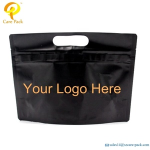 Resistente a niños de impresión de Oro 1 libra mate bolsas para hierba flor con mango bolsillos - Product Image 3