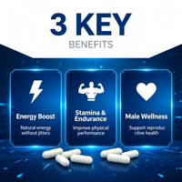 Extrait de racine de Maca haute pureté 1500mg en capsules – Soutien naturel à l'énergie et à la vitalité masculine – 60 gélules – Complément alimentaire à base de plantes – Marque privée OEM