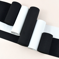 Deepeel AP355 15cm DIY Couture Vêtement Accessoires Noir Blanc Polyester Sangle Ceinture Large Bande Élastique Sangle pour Textiles de Maison