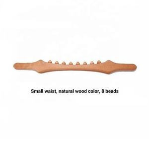 Ensemble de massage en bois de hêtre massif pour la thérapie lymphatique et la gua sha, comprenant un bâton de massage roulant, une planche de raclage et une ventouse de massage pour la tête. - Product Image 1