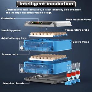 Lồng ấp trứng 24-500 hoàn toàn tự động Máy ấp trứng tự động Máy ấp trứng gà và ấp trứng - Product Image 5