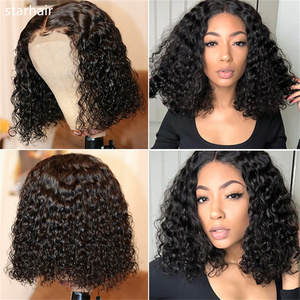 Pas cher Kinky Curly Short Bob Perruque de <span class=keywords><strong>Cheveux</strong></span> Humains Perruques Lace Front de <span class=keywords><strong>Cheveux</strong></span> Humains pour les Femmes Noires Bruts Vietnamiens <span class=keywords><strong>Cheveux</strong></span> HD Lace Frontal Perruques - Product Image 3