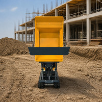 Mini-dumper sur chenilles en caoutchouc HDL YH-500S, système de levage de 500 kg pour le transport de matériaux de construction