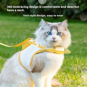 <span class=keywords><strong>Harnais</strong></span> de sortie <span class=keywords><strong>anti</strong></span>-évasion en polyester pour chiens, avec corde de <span class=keywords><strong>traction</strong></span> réfléchissante, caractéristiques personnalisées, bouton, gilet rembourré - Product Image 2