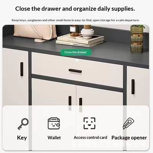 Mueble zapatero para recibidor, armario de almacenamiento de gran capacidad para el hogar, mueble de almacenamiento sencillo de varias capas para la entrada. - Product Image 3