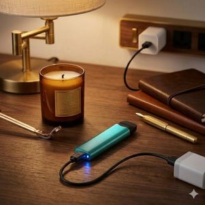 Slim Disposable 50K Metal USB <b>Lighter</b> Electronic Rechargeable <b>Windproof</b> Flameless Cigarette <b>Lighter</b> Plasma Arc for Smoker - Product Image 6