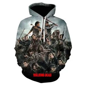 Đi Bộ Chết 3D In Hoodies Áo Kinh Dị Phim Truyền Hình Cậu Bé Cô Gái Áo chui đầu Áo Người Đàn Ông Phụ Nữ Thời Trang Quá Khổ Hoody Trẻ Em