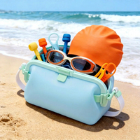 Sac de plage en silicone personnalisé à faible MOQ, fourre-tout robuste en caoutchouc souple pour équipement de sport, gym et yoga