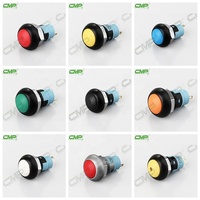 Interrupteur à bouton poussoir à verrouillage en plastique coloré CMP Ball Domed 12 mm