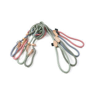 Tali kekang anjing tugas berat kualitas tinggi tali kulit kepang warna-warni anjing Slip Lead untuk tanpa tarik pelatihan kuat dan tahan lama tali kekang hewan peliharaan - Product Image 2