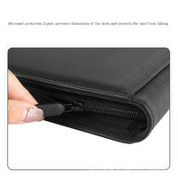 Album de cartes en cuir PU avec fermeture éclair, porte-cartes 4, 9, 12 compartiments, classeur de rangement pour cartes de jeu, support de cartes à feuilles mobiles, vente en gros