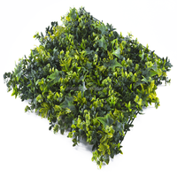 Panneaux de feuillage vert artificiel, décoration végétale intérieure, mur végétal, toile de fond en buis, clôture en plastique, mur de gazon pour aménagement paysager vert