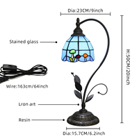 Lampe de chevet créative européenne et américaine, lampe de table pour chambre à coucher, décoration de jardin méditerranéen, petite lampe de table exquise et mignonne