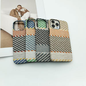 Multi Mix Color Fabric Funda para teléfono móvil Clear Simple Cover Luxury Skin Friendly para Iphone 16 15 14 13 12 Plus Pro Max - Product Image 5