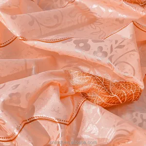 Vente en gros de tissu tricoté matelas de lit King Size tissu tricoté en tricot de polyester feuille rose