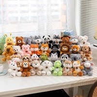 Porte-clés en peluche ours mignon, doux et moelleux, animal en peluche, vente en gros, fabricant personnalisé, pendentif, breloque de sac, cadeau pour enfants
