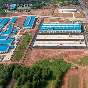 โรงงานผลิตอาคารเก็บความเย็นหลายชั้น ขนาด 100x200 ฟุต ป้องกันลม ทนทานต่อการกัดกร่อน ผลิตตามสั่ง สำหรับอุตสาหกรรม  โครงสร้างเหล็กชุบสังกะสี - Product Image 1