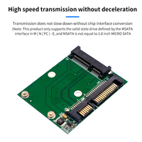 Adaptateur TISHRIC MSATA vers SATA 22 broches S'applique au lecteur SSD MSATA Il y a trois couleurs au choix noir, bleu, vert