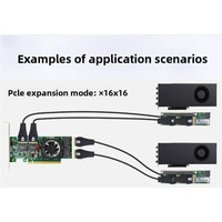 Carte d'extension Plc Plx8749 4x Sff-8654 8i Pci-e 3.0 X16 + 2*plaque de base 4*câbles X16x16 Approvisionnement en vrac