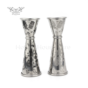 Shakers à cocktails Boston gravés Tiki tropicaux 18oz/25oz, outils de bar, kit de barman en acier inoxydable, ensemble de shakers à mélanger gravés - Product Image 6