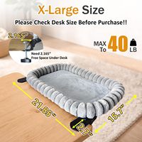 Lit de bureau pliable pour chat, très grande taille, robuste, gain de place, avec housses lavables, pour tables de jeu et de bureau