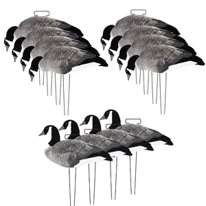 Outdoor Lightweight 3D Lifelike Hunting Goose Decoy Upright Feeder Silhouette Goose Canada Geese with Flocked Head and Tail