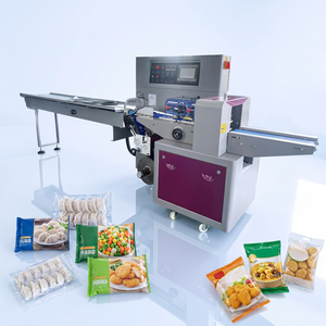 Machine d'emballage automatique pour rouleaux de saucisses et bonbons, équipement d'emballage en sachet oreiller pour l'emballage en vrac de bonbons, fruits et légumes - Product Image 2