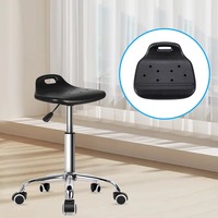 Chaise de travail moderne en PU moulé intégré avec support lombaire, tabourets pivotants pour caissier de supermarché, chaîne de magasins