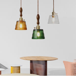 Lustre LED en verre de style japonais, hauteur réglable, intensité variable - pour salles à manger, salons de thé, maisons d'hôtes (chambres d'exposition) - Garantie 3 ans - Product Image 6