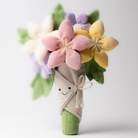 Peluche Jelly Cat Flowers, bouquet de fleurs, jouet en peluche de la série Amuseables, cadeau idéal pour un anniversaire, des vacances