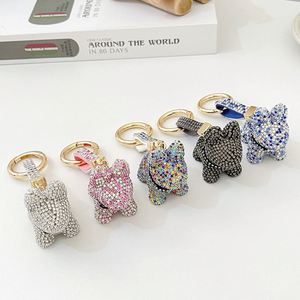 New Rhinestone Keychain Ladies <b>Backpack</b> Accessories Girl Ball Bag Hanging Pendant Tassel Keyring - Product Image 4