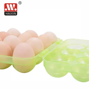 Hot Sale New Product Portable 12 Holes Plastic Packaging Egg Boxes Kitchen Egg Tray Clear Egg Storage Container With Lid